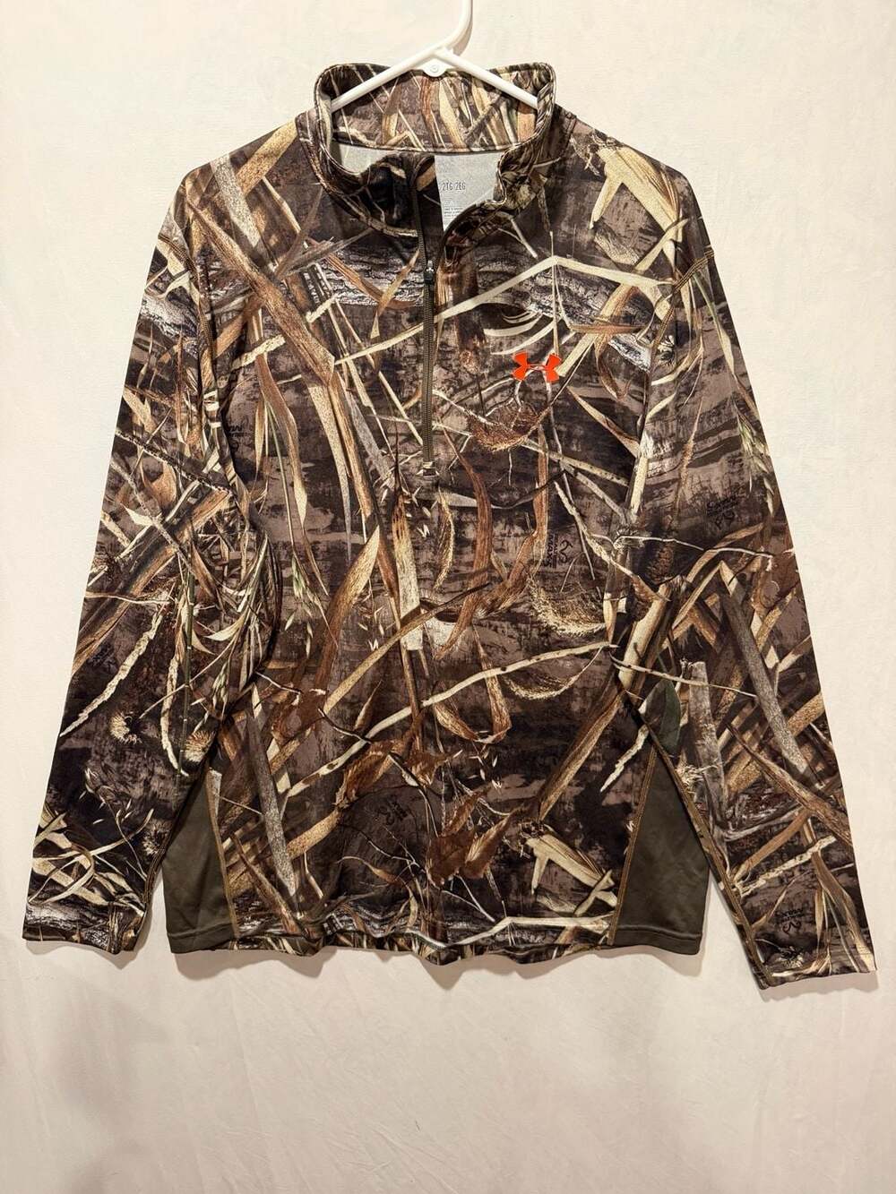 Under Armour Scent Control 1/4 Zip Pullover Size 2XL Camo Hunting